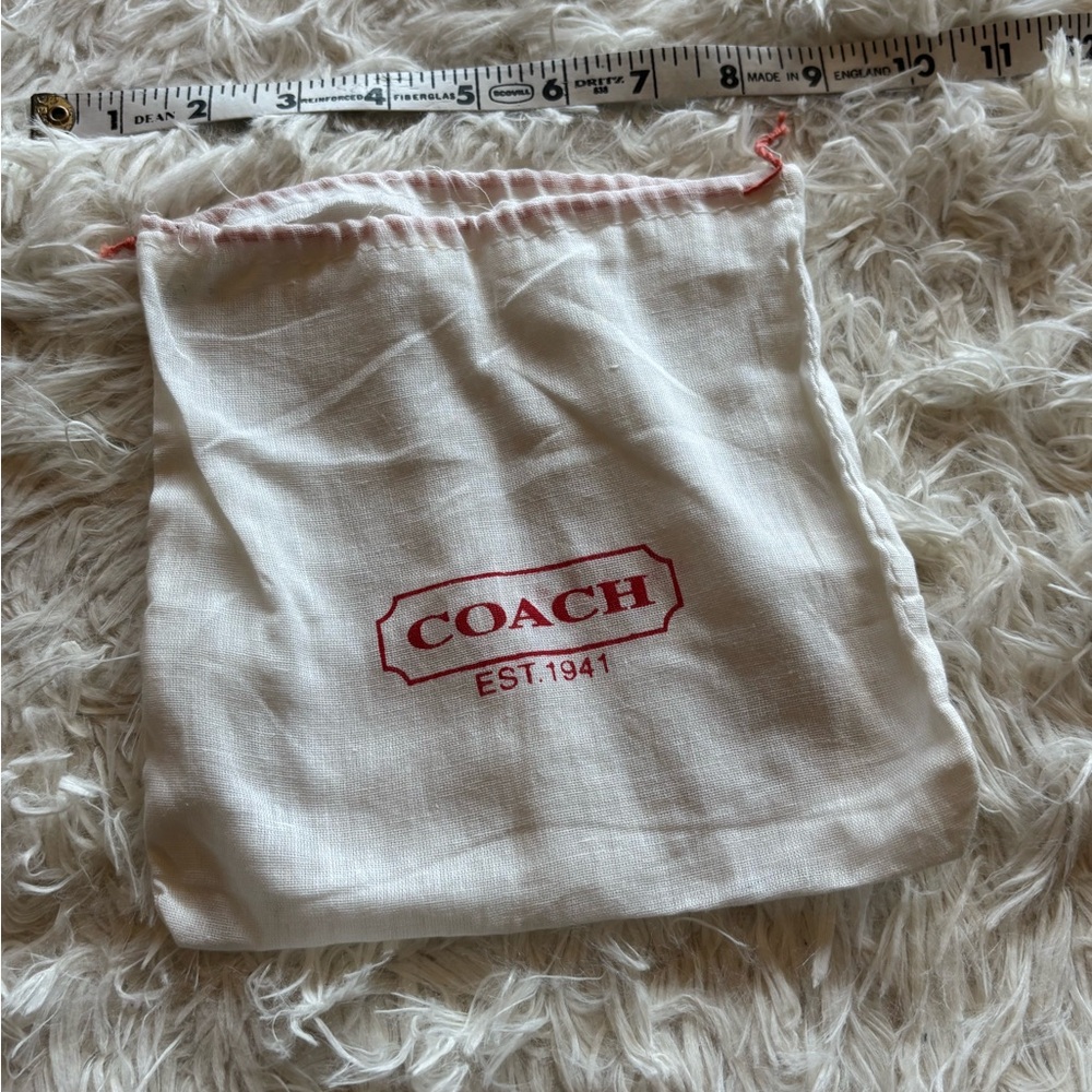 Coach white linen dust bag
